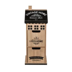 Maison De Rangement En Bois 34 Cm - Vintage Home