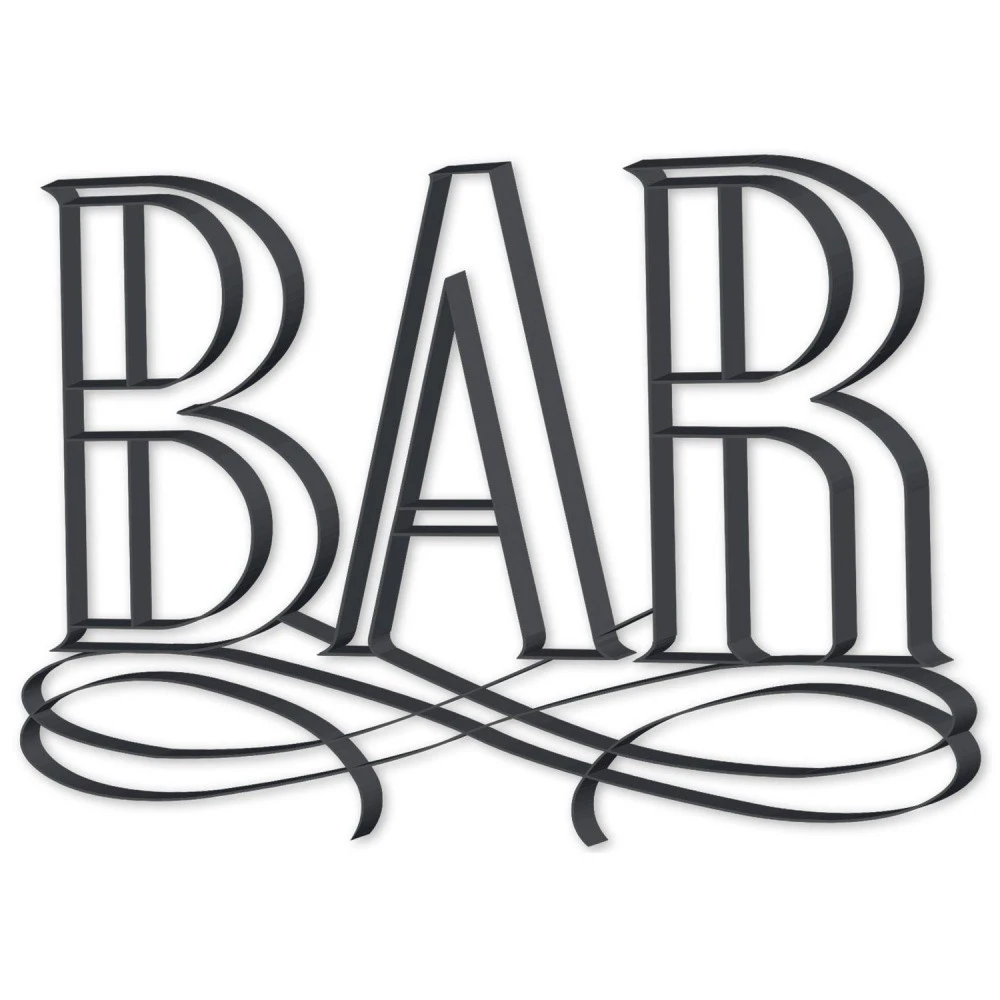 Mot Déco Métal Bar