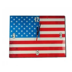 Pendule En Verre Drapeau Américain