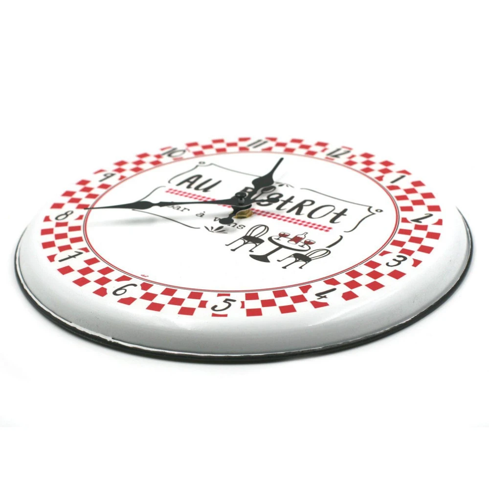 Pendule Façon Tôle émaillée - Bistrot – Image 2