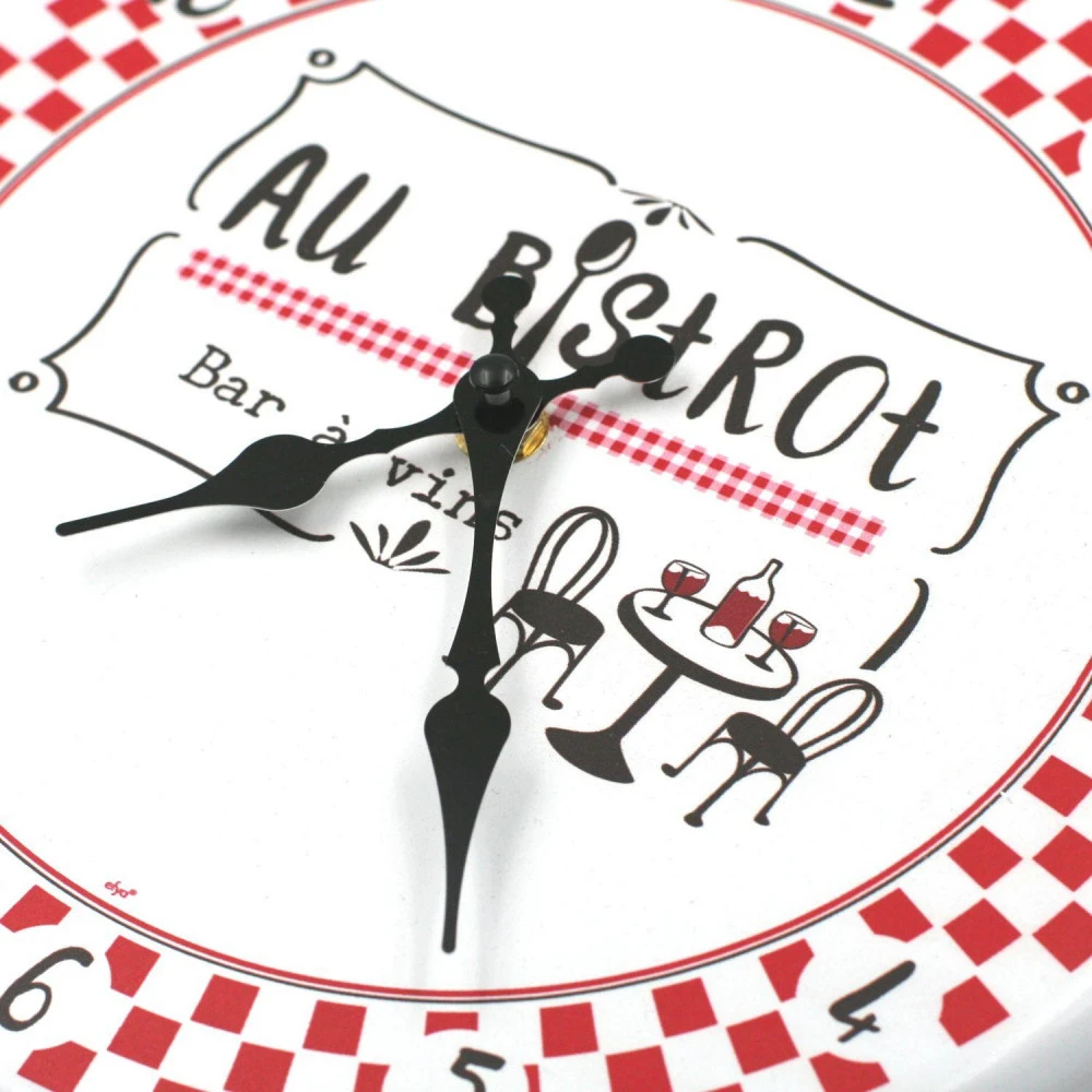 Pendule Façon Tôle émaillée - Bistrot – Image 3