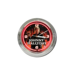 Pendule Neon Johnny Hallyday Rouge