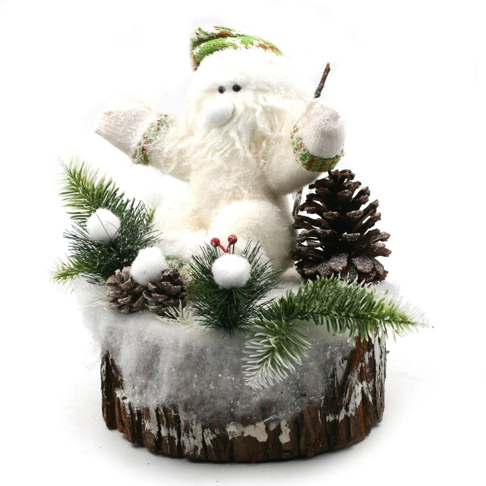 Père Noël Décor Forêt Déco De Noël à Poser 33 Cm – Image 2