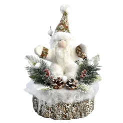 Père Noël Décor Forêt Déco De Noël à Poser 33 Cm