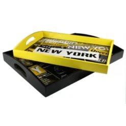 Petit Et Grand Plateau Bois - New York