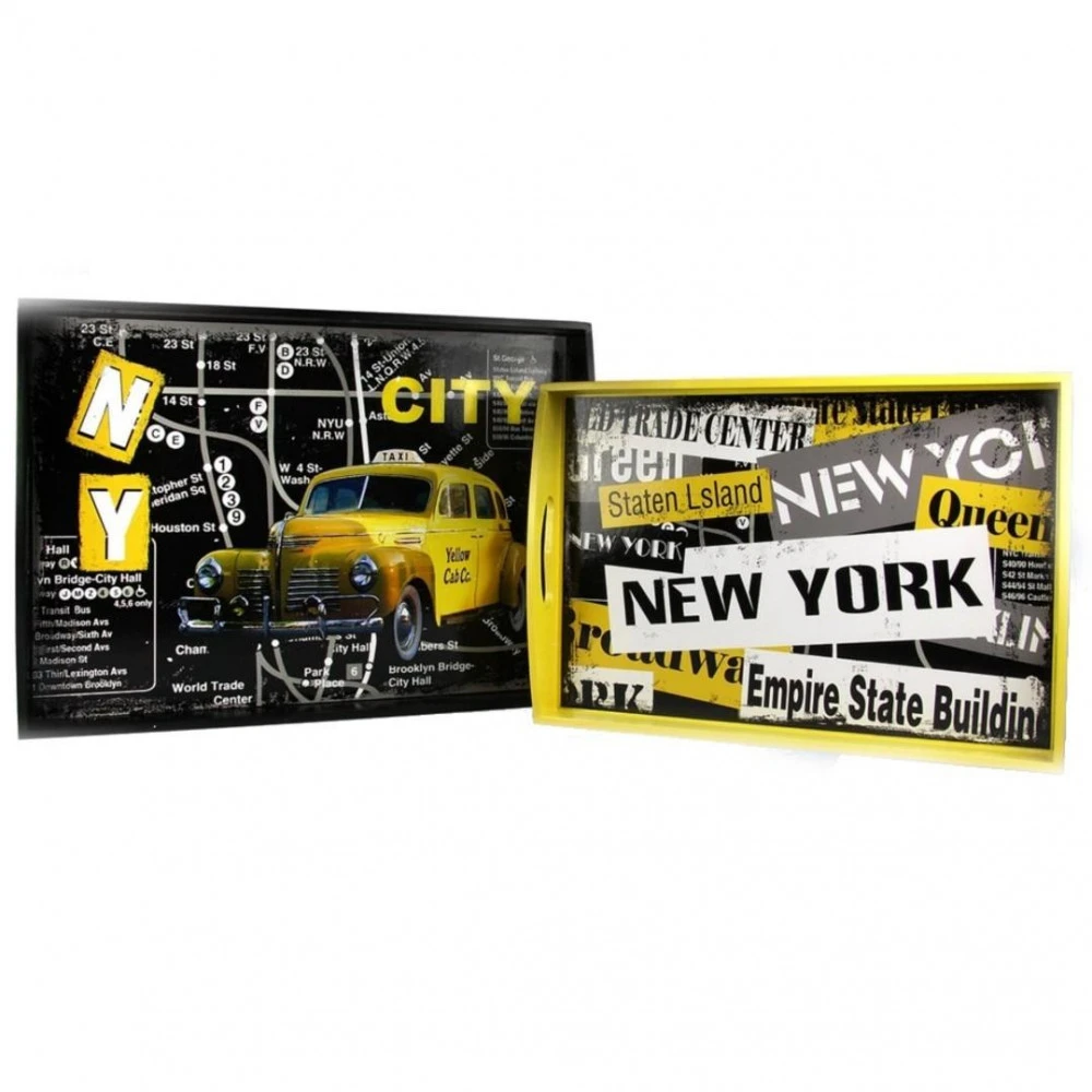 Petit Et Grand Plateau Bois - New York – Image 4