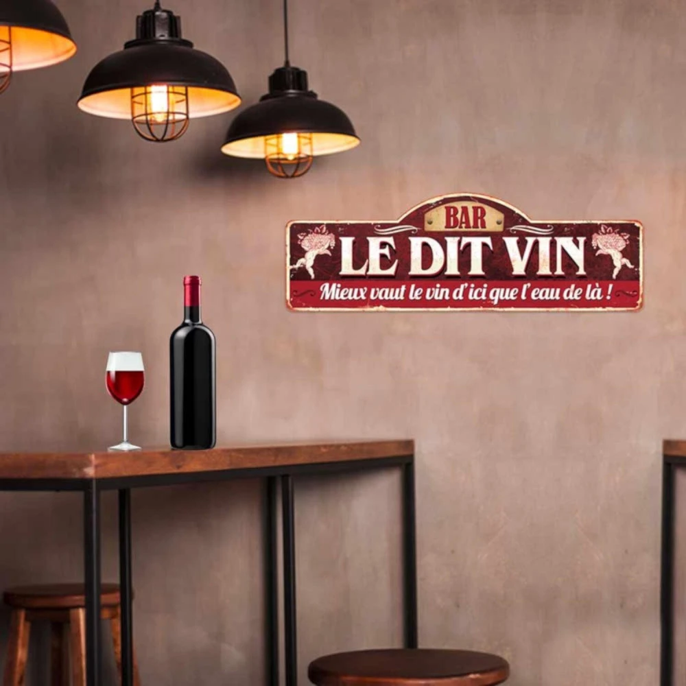 Plaque Métal Géante – Le Dit Vin – Image 2