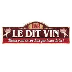 Plaque Métal Géante – Le Dit Vin