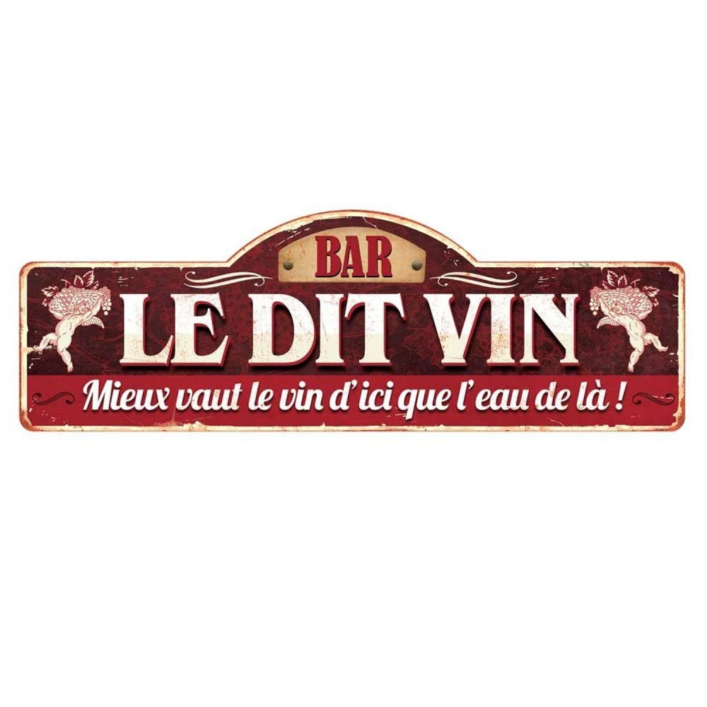 Plaque Métal Géante – Le Dit Vin