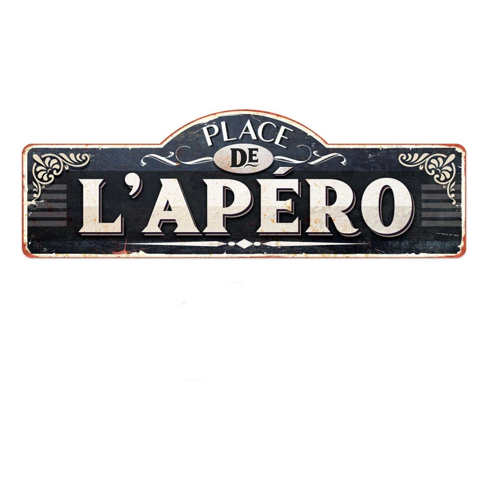 Plaque Métal Géante – Place De L'Apéro