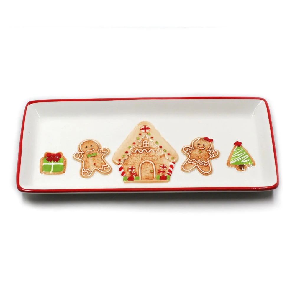 Plat à Cake Céramique - Biscuits Mannele 29 Cm