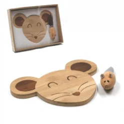 Plateau à Fromages En Forme De Souris - 20 X 16 Cm