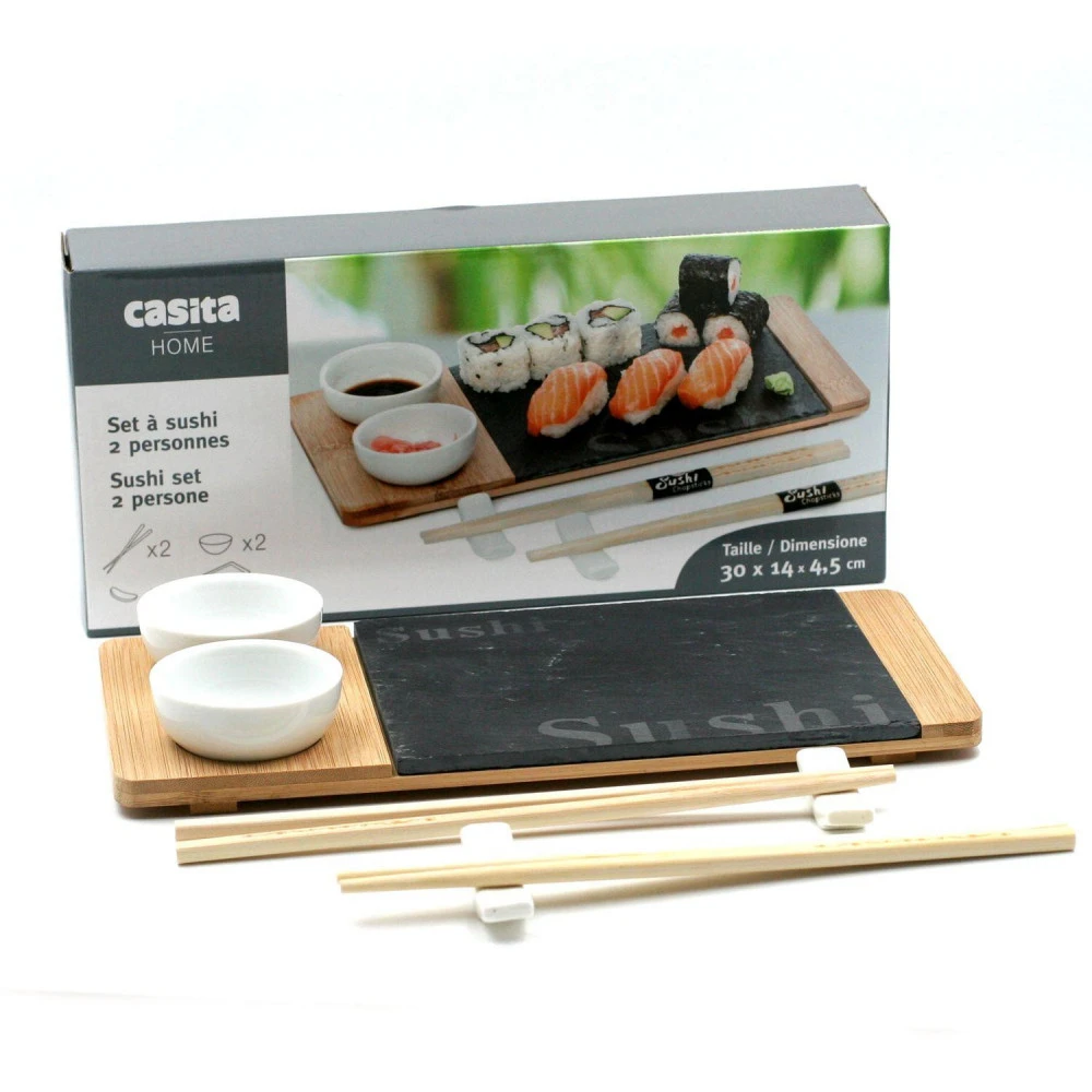 Plateau à Sushi En Ardoise Pour Deux Personnes – Image 2