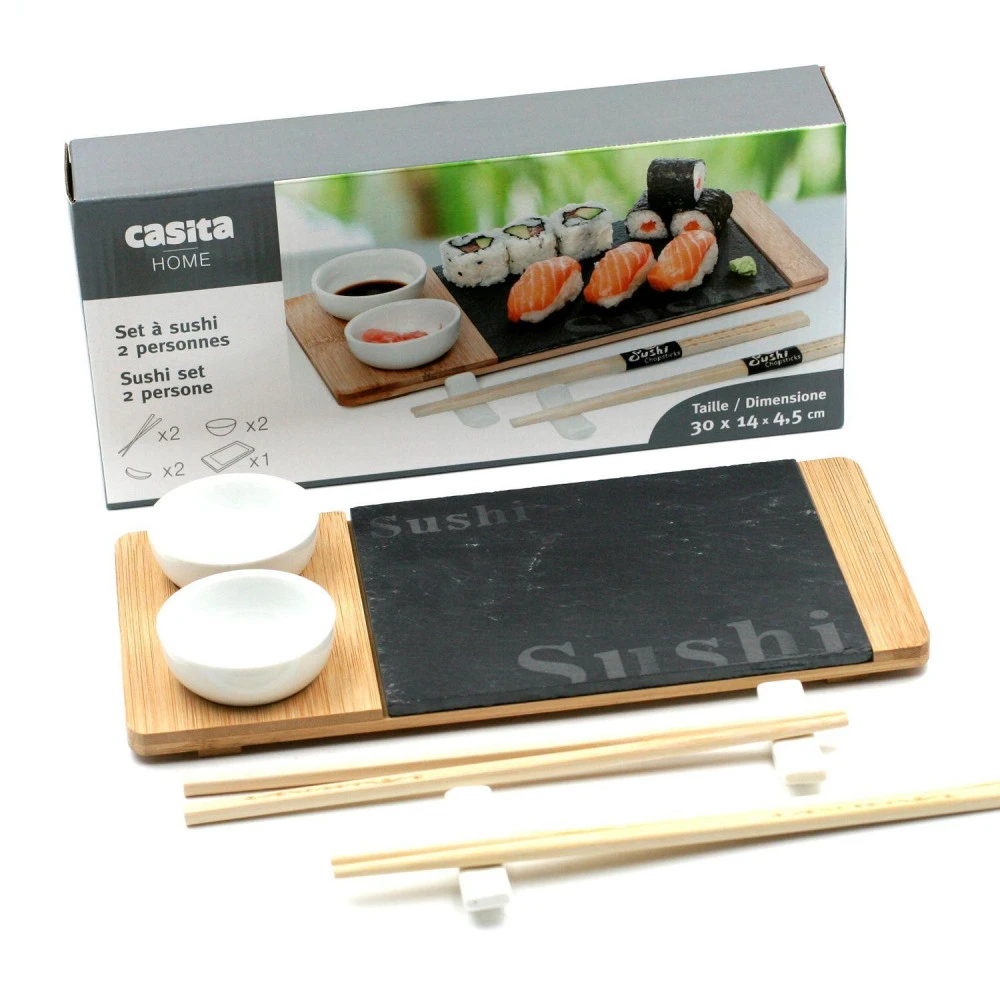 Plateau à Sushi En Ardoise Pour Deux Personnes