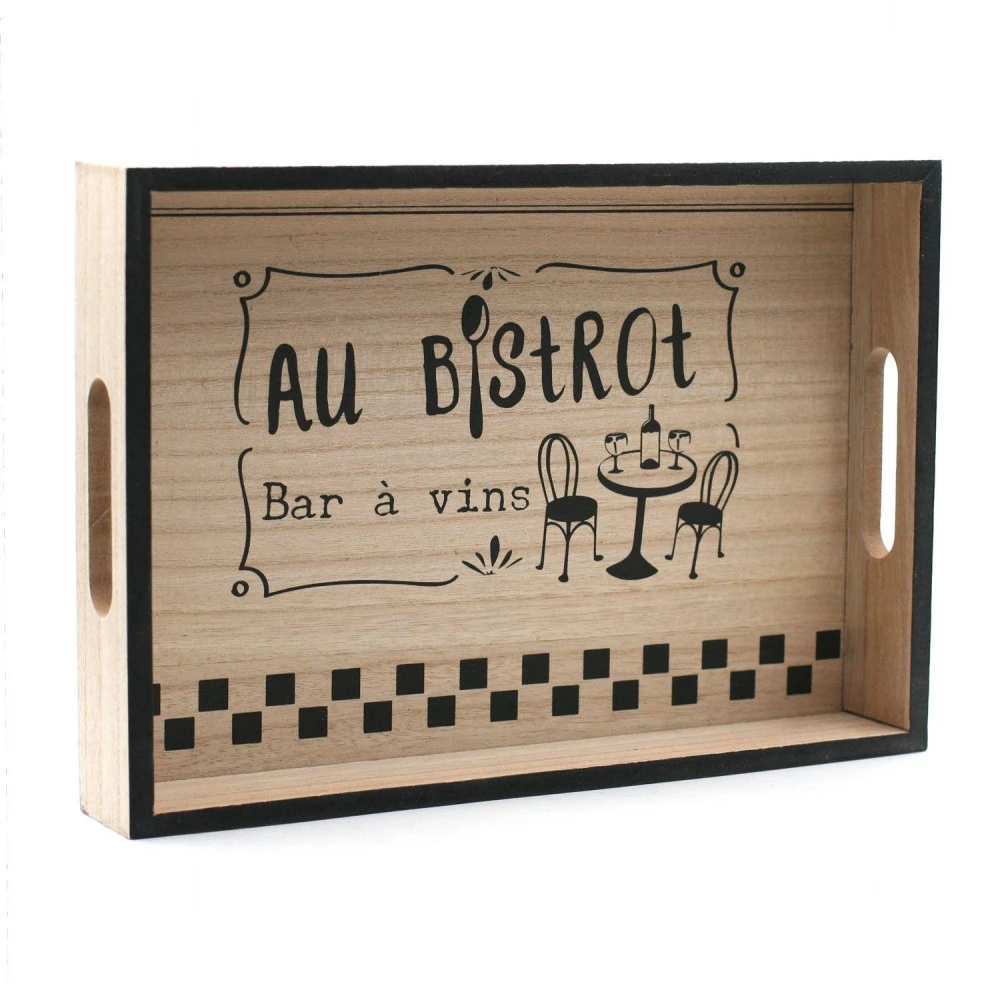 Plateau Bois 33 X 23 Cm - Collection AU BISTROT