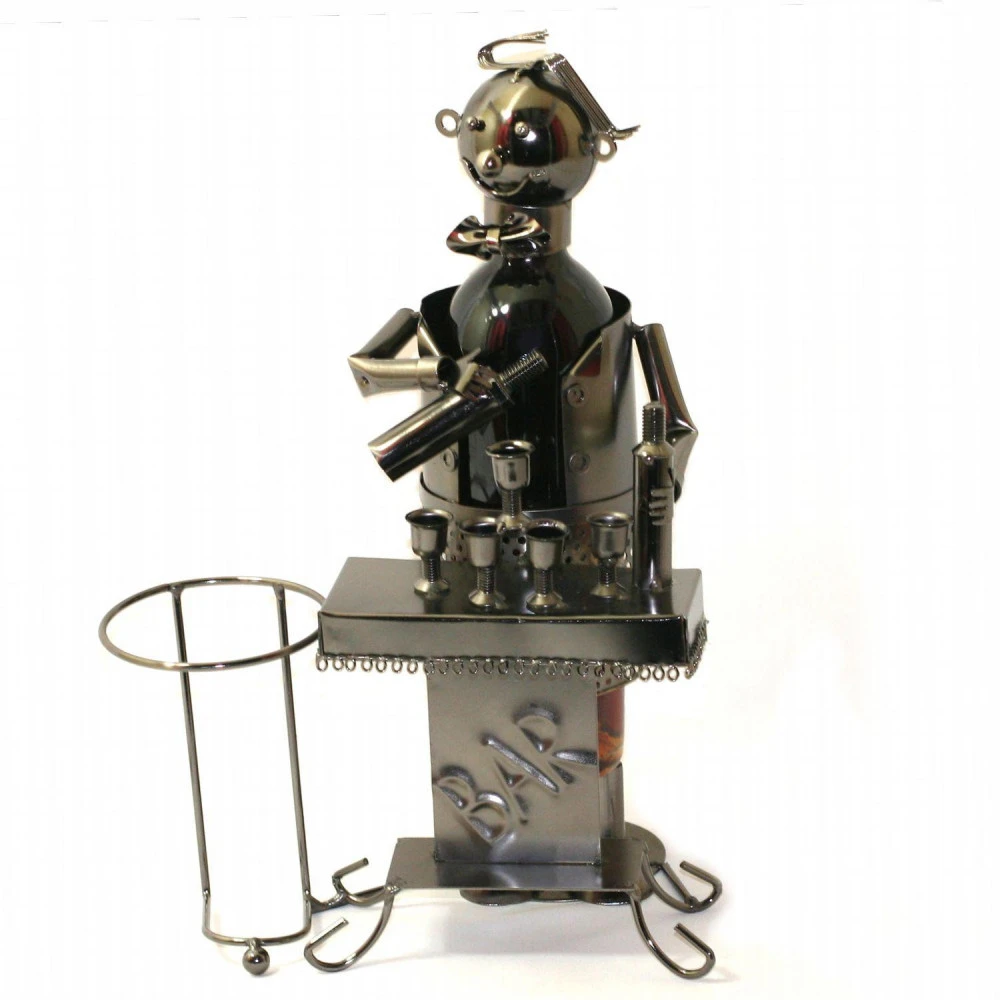 Porte Bouteille Barman Au Service