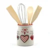 Pot Et Ses Ustensiles De Cuisine Motif Coeur Alsacien Trio