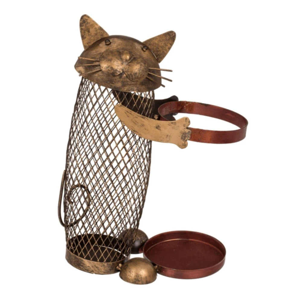 Support Bouteille En Métal - Chat