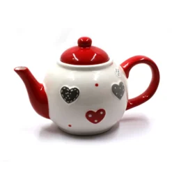 Théière à Motif Cœurs Et Pois