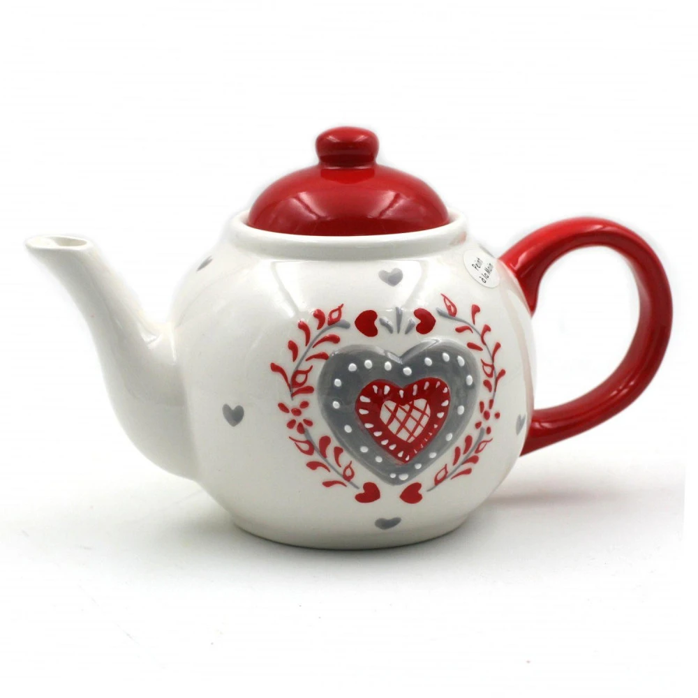 Théière Aux Motifs Coeurs