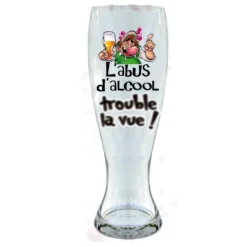 Verre à Bière 29cm - L'Abus D'alcool Trouble La Vue