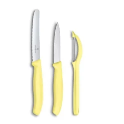 Victorinox L'Essentiel Du Cuisinier 3 Couteaux Pastel Jaune 6.7116.31L82