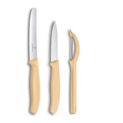 Victorinox L'Essentiel Du Cuisinier 3 Couteaux Pastel Orange 6.7116.31L82